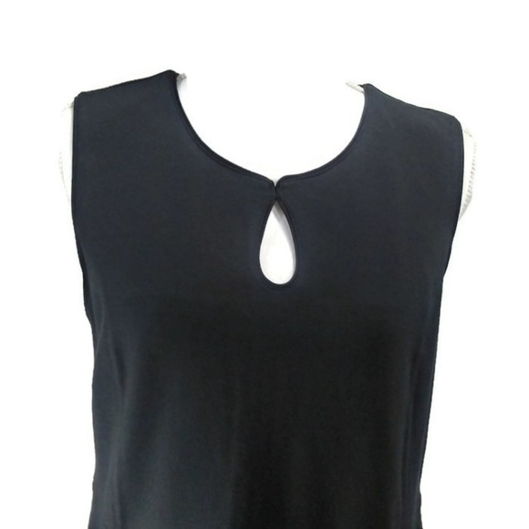 Lands' End Dresses & Skirts - Lands' End Black Scoop Keyhole Bodycon Sheath